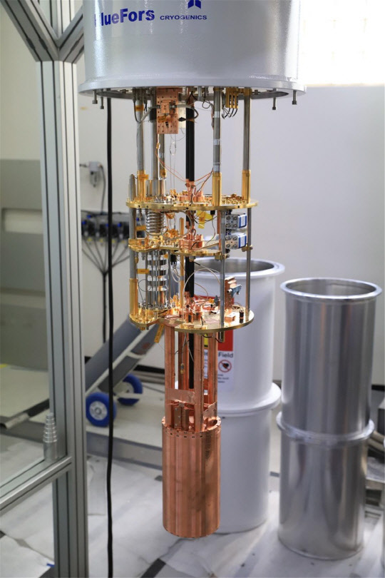 IBS 연구팀이 액시온 질량범위가 6.62∼6.82μeV인 액시온 밴드 영역에서 액시온이 존재하지 않는다는 사실을 확인하기 위해 실험한 장비로, 액시온이 내는 광자 신호를 읽는 데 활용됐다.  IBS 제공